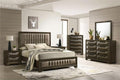 Kings Brand Furniture 6-Piece Modern & Premium Bedroom Set in Walnut Wood Finish by KingsBrandFurniture