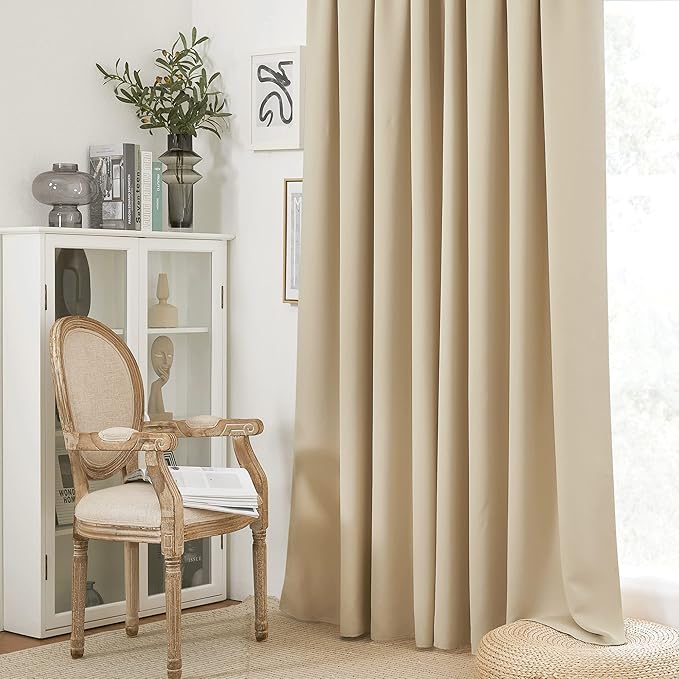 RYB HOME 2 Panels Doorway Curtains, Thermal Insulated Privacy Rod Pocket Easy - Image 5