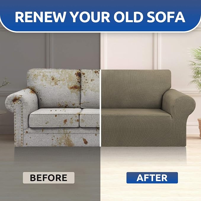 KEKUOU Stretch Oversized Sofa Slipcover 1 Piece Couch Sofa Cover Furniture - Image 7