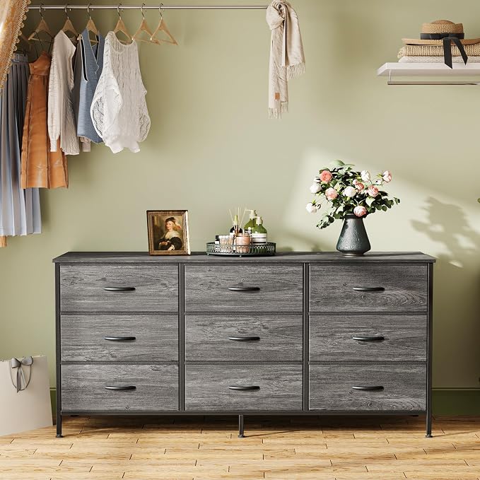 Huuger 9 Drawer Dresser for Bedroom, 47 Inch Dresser TV Stand for 50, 55 Inch TV - Image 5
