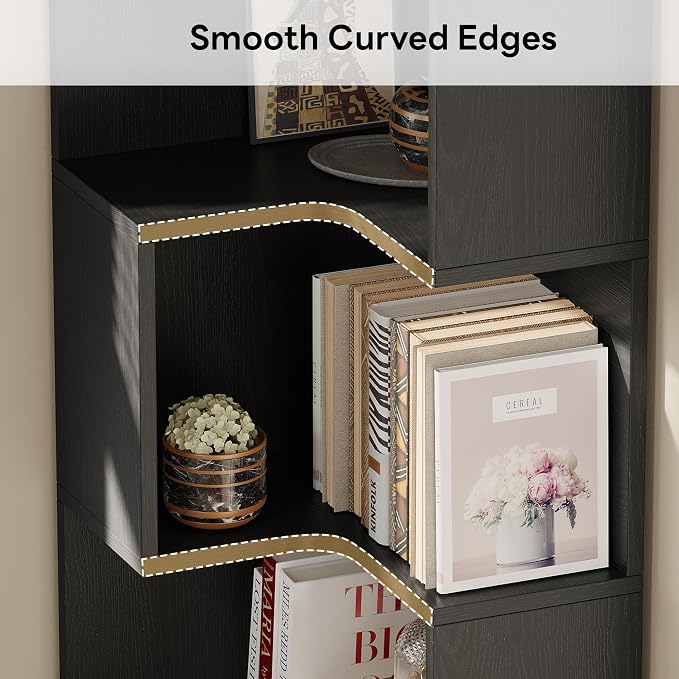 IRONCK Corner Bookshelf, 70.87" Tall Corner Bookcase - Image 6