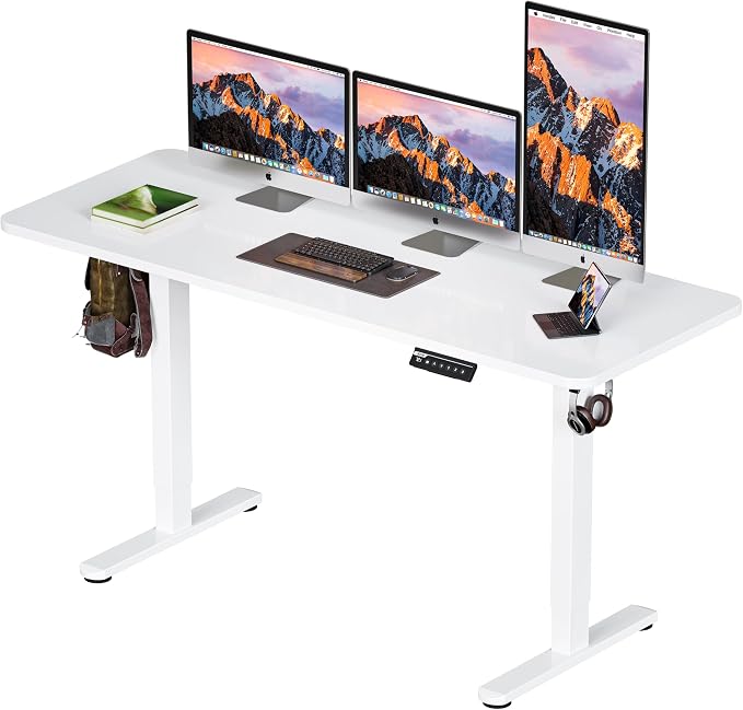 BIZUM Electric Standing Desk 63 x 24 Inch Computer Desk-Gaming Desk White Home by Unknown