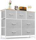 7-Drawer Dresser for Bedroom, Anti-Tip Wide Storage Organizer Fabric Chest of by SageNest