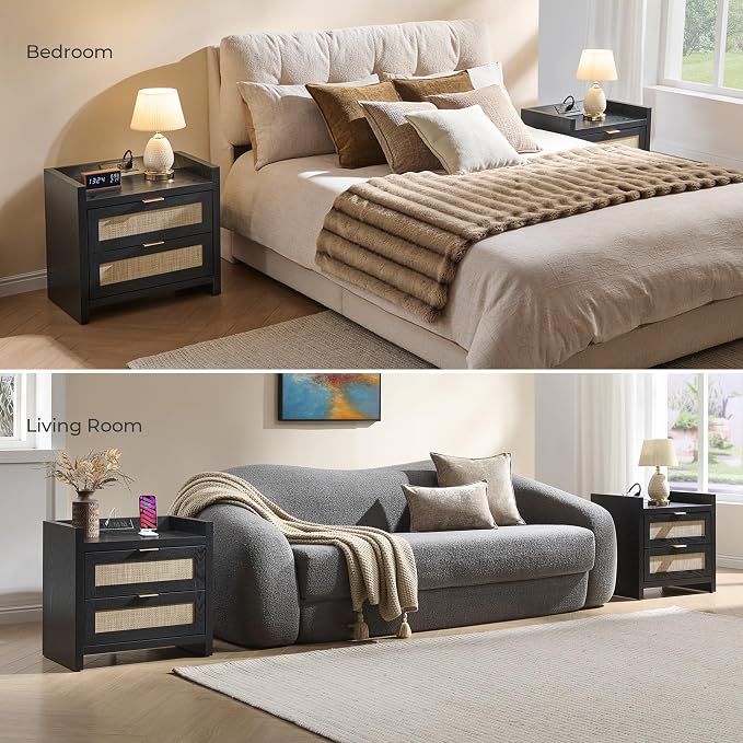 SICOTAS Night Stand Bedside Table - Image 8