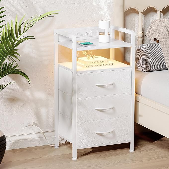 Lazzanto Night Stand Bedside Charger Bedroom - Image 2