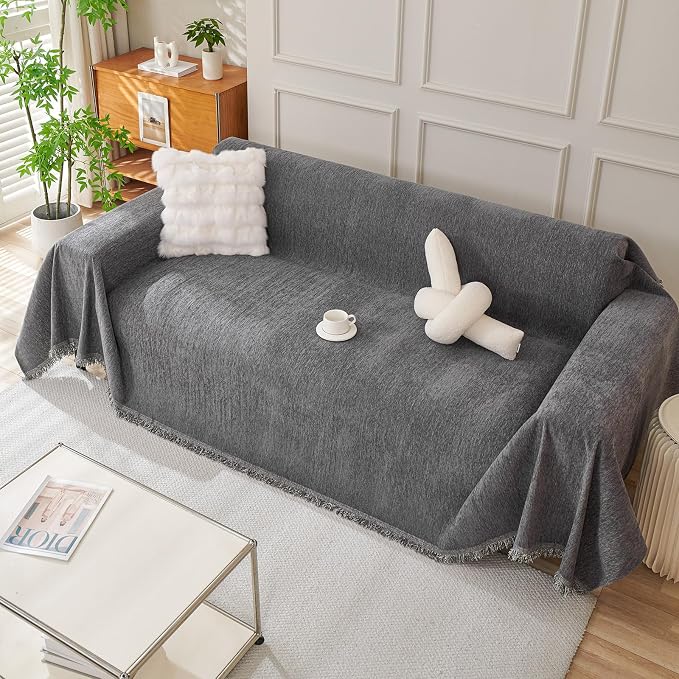 DREAMINGO Sofa Covers Washable Thick Chenille Couch Cover - Image 7