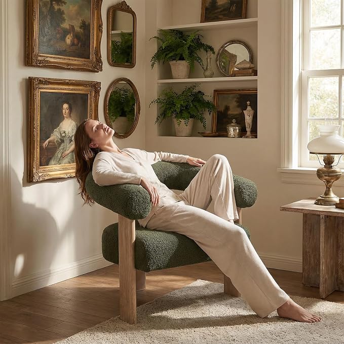 VKNOW Accent Chair Living Room Chair, Modern Upholstered Arm Chair - Image 3