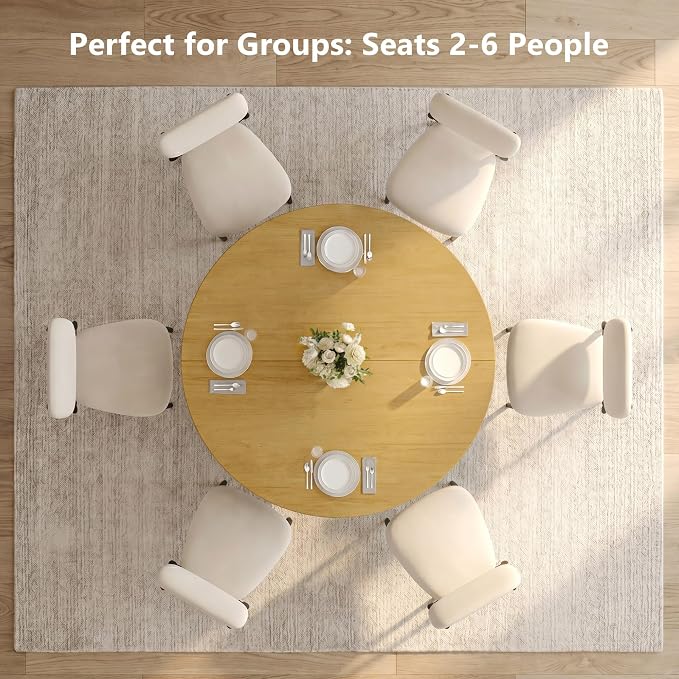 Einhomn 47.2-inch Round Dining Table, Kitchen Table - Image 5