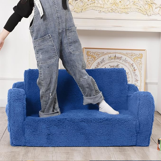 MOMCAYWEX Kids Sofa, 2-in-1 Flip-Out Foam Couch, Soft Play Lounge Chair - Image 5