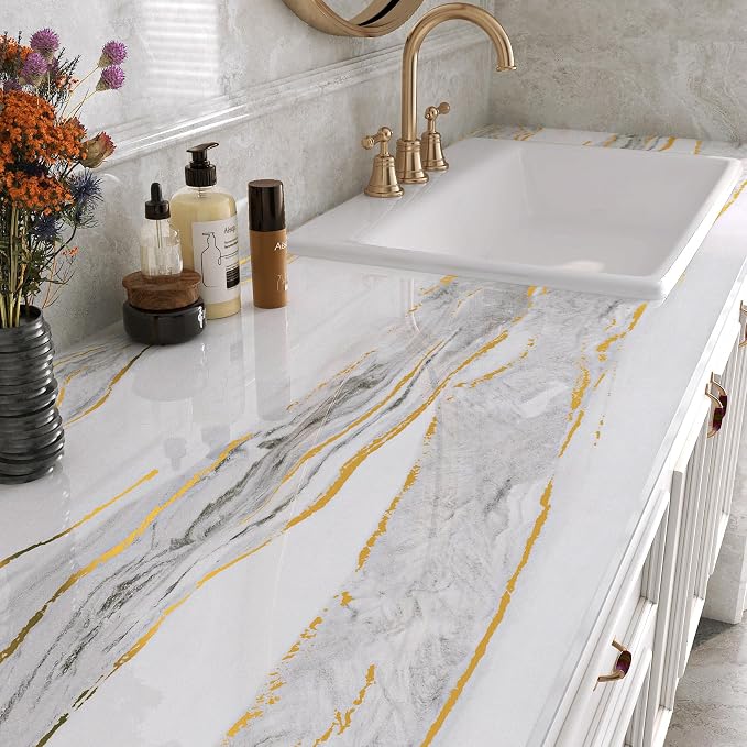 LaCheery 157"x24" Marble Countertop Peel and Stick Wallpaper - Image 3