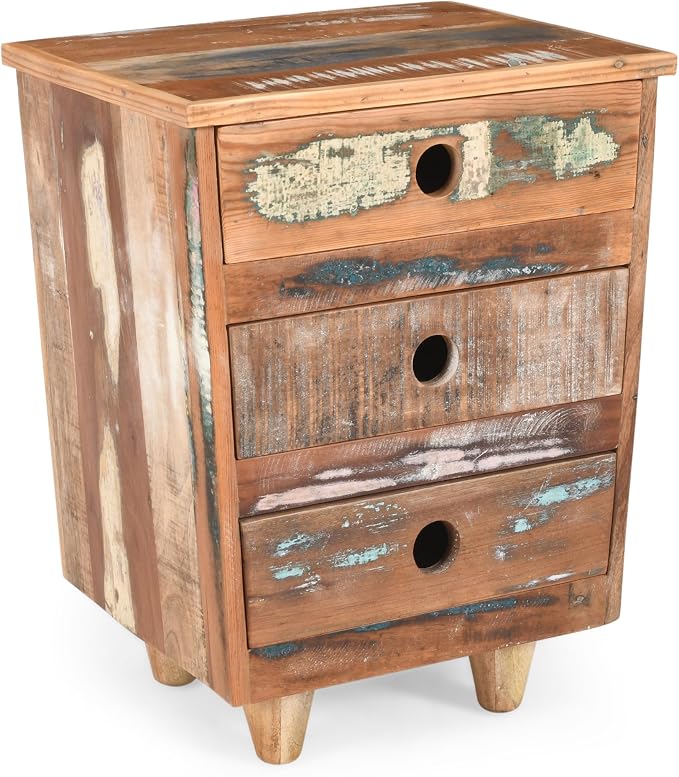 End Table Recycled Wood Nightstand, Side Table - Image 6