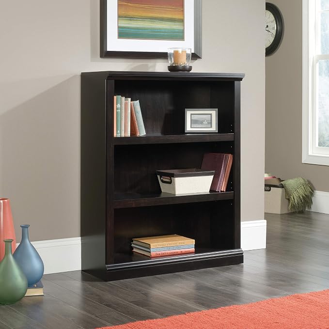 Sauder 3 Tier Book Shelf Wooden Bookcase Multipurpose Bookshelf - Image 2