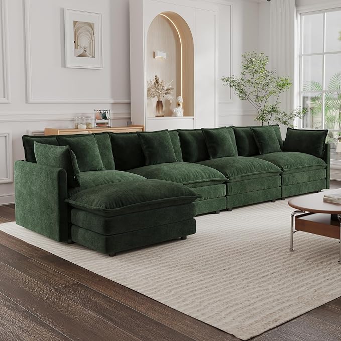 mikibama Modular Sectional Sofa, 146.5 Inch L Shaped Couch Set - Image 9