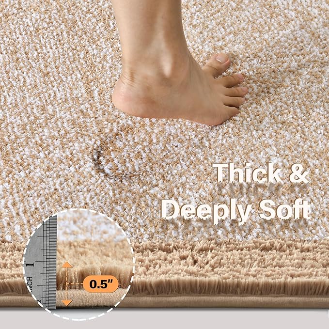 60x24 Long Bathroom Rugs Washable Non Slip, Soft Absorbent Quick Dry Mats - Image 4