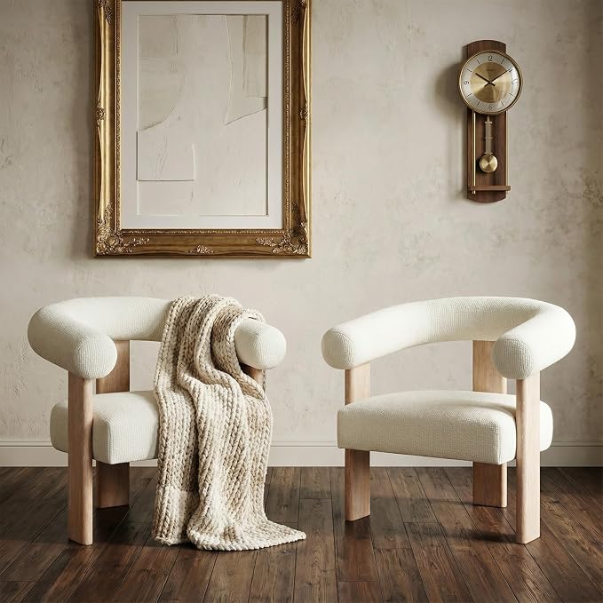VKNOW Accent Chairs Set of 2, Modern Upholstered Living Room Chair Armchair - Image 9