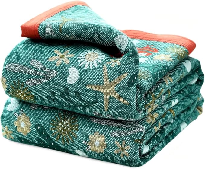 LUTBM Boho Throw Blanket for Bed 100% Cotton Ultra Soft Rustic Quilt Summer by LUTBMFindYourFreeSpiritatHome
