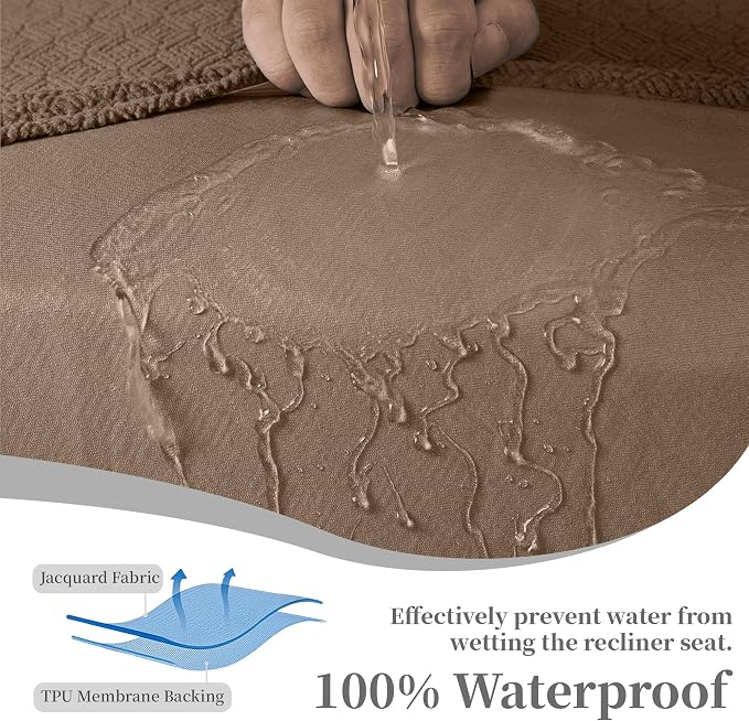 100% Waterproof Sectional Recliner Couch Covers - Image 4
