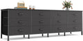 Huuger 70 Inch Black Dresser for Bedroom, TV Stand for 65, 80 Inch TV, 12 by Huuger