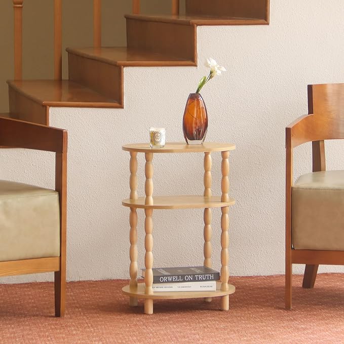 MaxSmeo End Table, Small Oval Side Table - Image 2