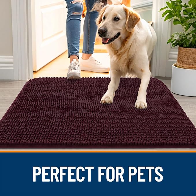 OLANLY Dog Door Mat for Muddy Paws 32x20, Absorbs Moisture and Dirt, Absorbent - Image 6