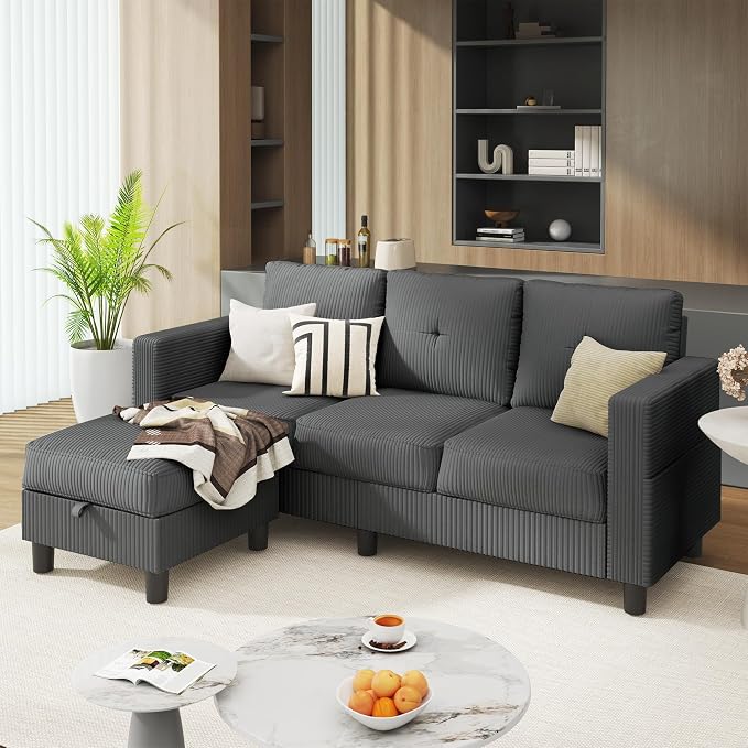 JAMFLY Convertible L-Shaped Sectional Sofa - Image 3