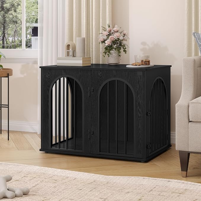 Hzuaneri 31.5'' Wooden Dog Crate Furniture, Indoor Dog Kennel Dogs Cage - Image 8