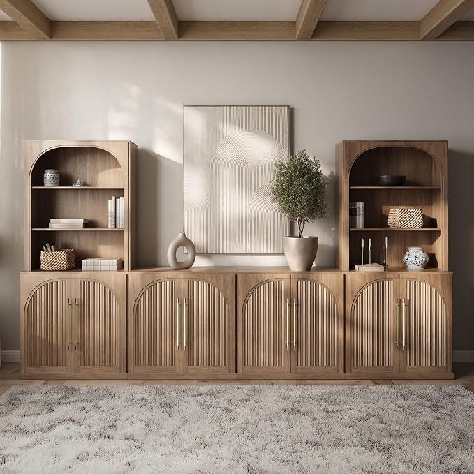 BELLEZE 6-Piece Modular TV Stand, Entertainment Center by BELLEZE
