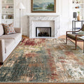 Washable Area Rugs 7'x9' Non-Slip Modern Abstract Soft by RELEANY