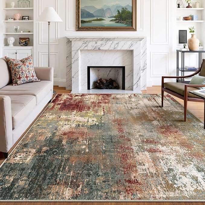 Washable Area Rugs 5'x7' Non-Slip Modern Abstract Soft - Image 4