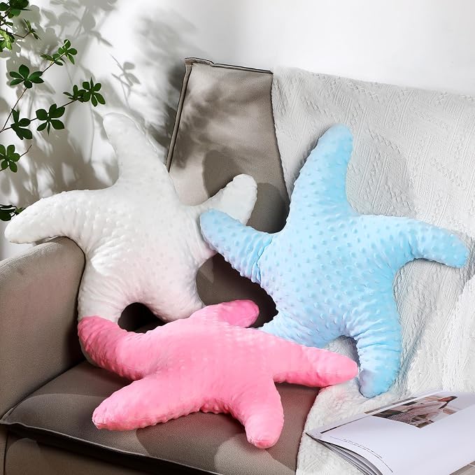 Fumete Starfish Pillow Beach Starfish Shaped Throw Pillows 20'' Stuffed Animal - Image 4