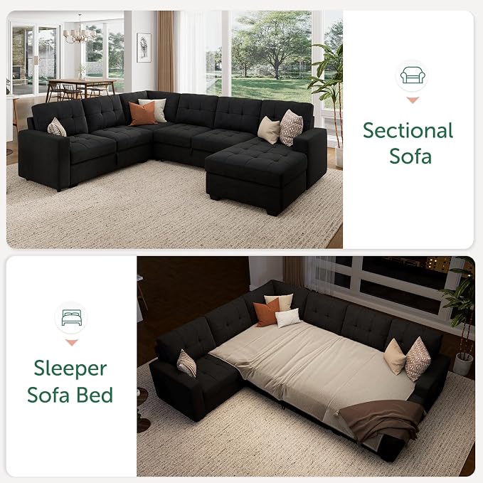 HONBAY Sectional Sleeper Sofa - Image 5