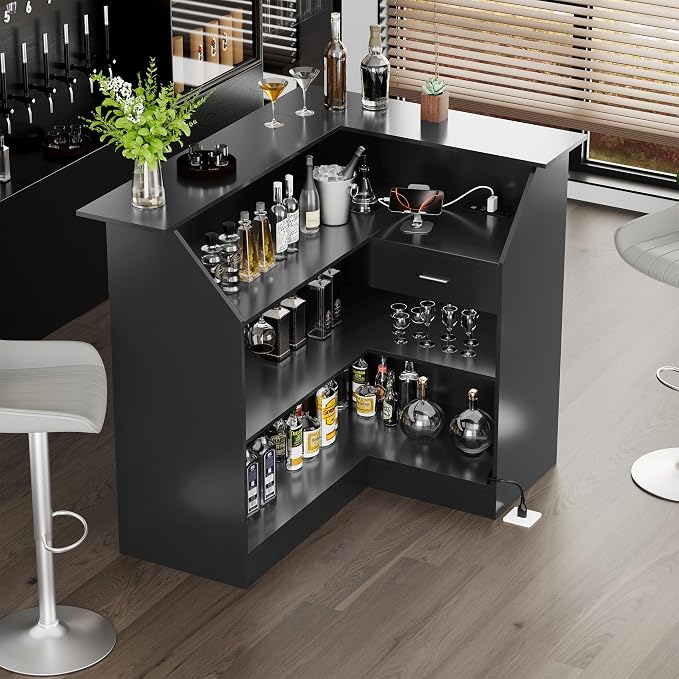Godchoices L Shaped Home Bar Unit - Image 4