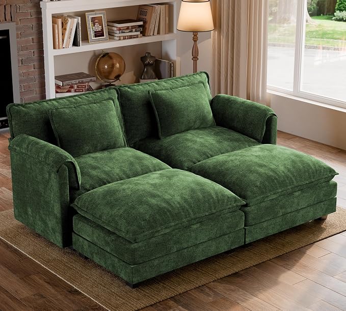 ELUCHANG Oversized 79" Modular Sectional Sofa Bed, Comfy Cloud Couch by ELUCHANG