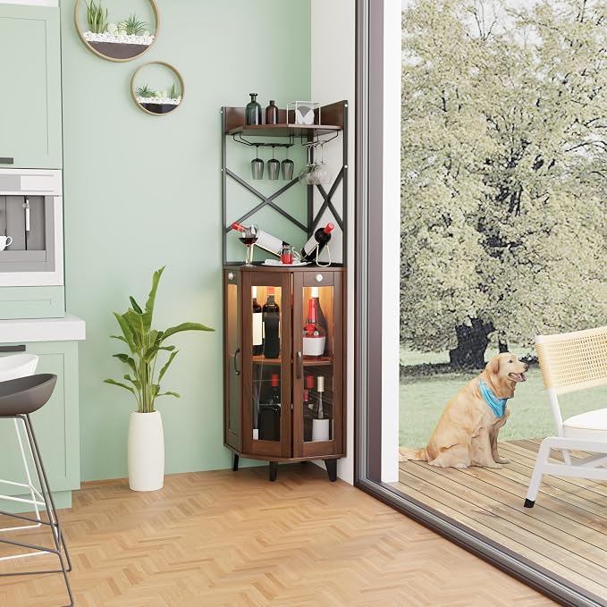 COCO DESIGN Corner Wine Cabinet - Image 7