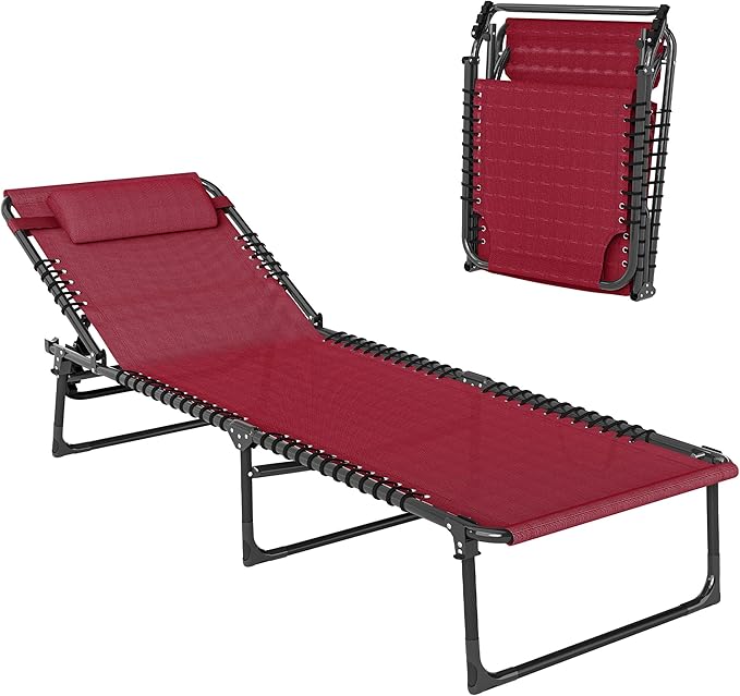 Outsunny Folding Chaise Lounge Chair, Patio Sun Tanning Chair, Outdoor Chaise by Outsunny