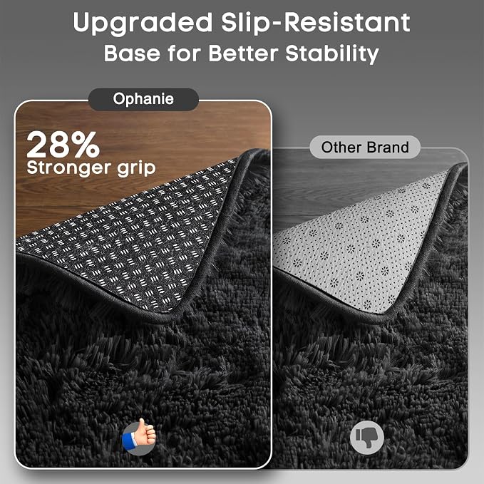 Ophanie Small Rug Washable Non Slip Throw Bedside Area Rugs, Fluffy Soft Mini - Image 4