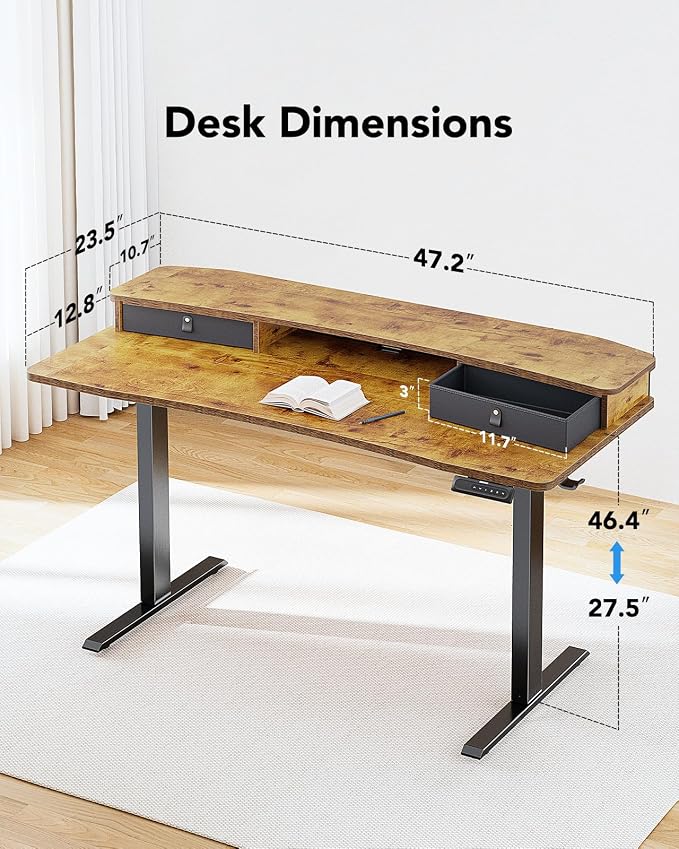 HUANUO 48″ x 24″ Electric Standing Desk - Image 2