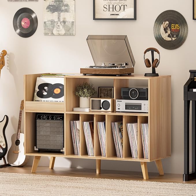 LELELINKY Large 48'' Record Player Stand - Image 8