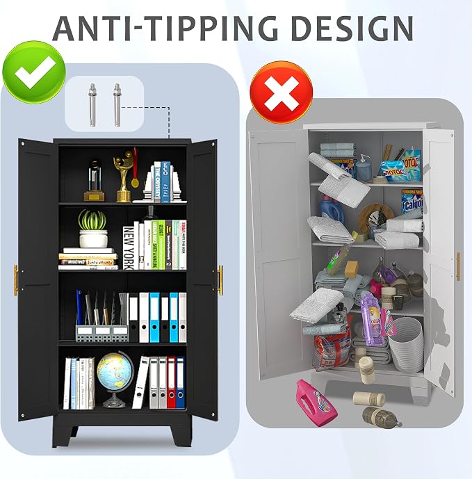GAIOUS 61.02" Kitchen Pantry Cabinet, Pantry Storage Cabinet - Image 7