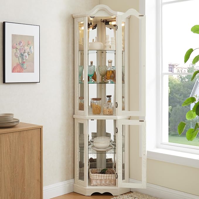 Glass Corner Display Cabinet - Image 5