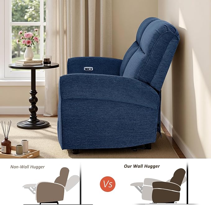 MCombo 64.6" Wall Hugger Power Loveseat Recliner Sofa - Image 5