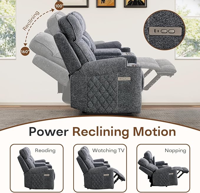 HAOMARKETS 3-Piece Power Recliner Sofa Set - Image 3