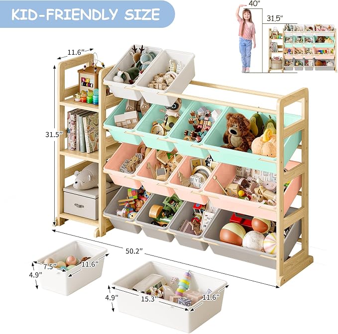 EXPERLAM Toy Storage Organizer, Toy Storage Shelf - Image 2