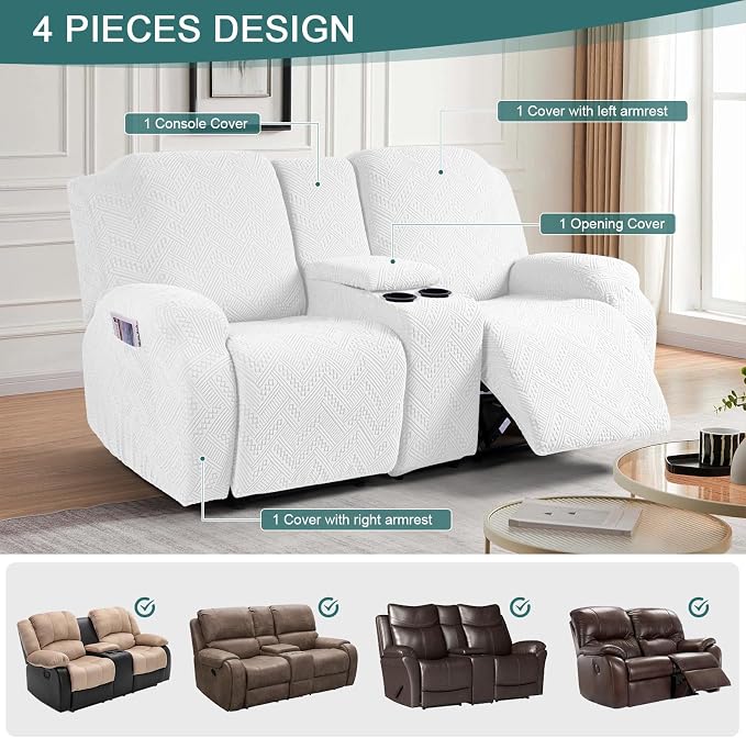 Ruaozz Loveseat Recliner Covers - Image 4