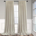 Pitalk Beige Linen Curtains 95 Inches Long 2 Panels by Pitalk