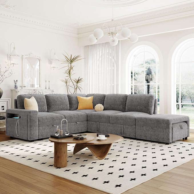 Merax L-Shaped Modular Sofa - Image 7