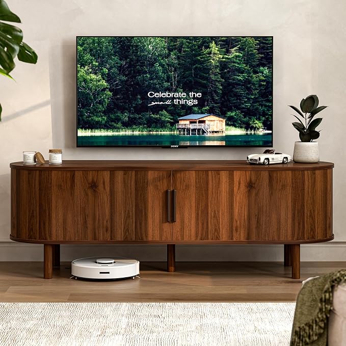 ZttRiee TV Stand for TVs up to 60 Inch, Entertainment Center by ZttRiee