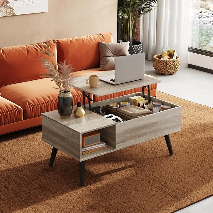 WLIVE Coffee Table for Living Room, Lift Top Coffee Table - Image 2