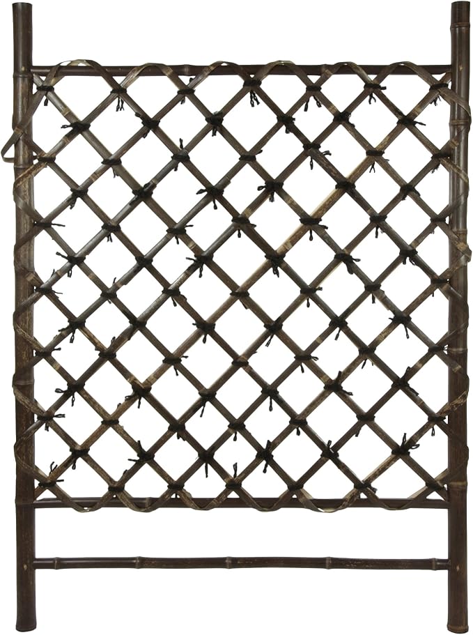 Red Lantern Dark Stained Japanese Style Garden Trellis by RedLantern