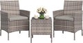 GAOMON 3-Piece Patio Furniture Set, Modern PE Rattan Conversation Set by GAOMON